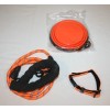 DOYOO Collar, 5 ft Rope Leash, Bowl, Orange 3 Piece
