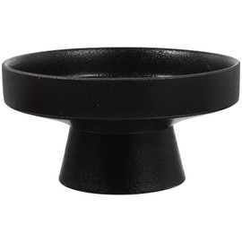 DOITOOL Ceramic Footed Bowl - 5 inch Decorative Pedestal Bowl Fruit Bowl Fruit Tray Dessert Display Stand Serving Dishes for Home Kitchen Counter Centerpiece Table Decor - Black