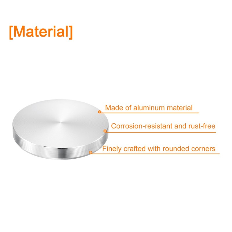 sourcing map Round Shape Aluminum Disc, 4pcs M8x50mm Aluminum Circle