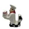 ACK White Chef Hand Painted Ceramic Refillable Salt and Pepper