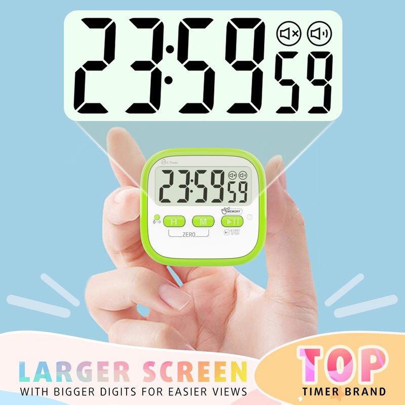Antonki 2 Pack Classroom Timers for Kids Teachers, Magnetic Countdown