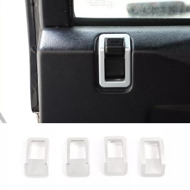 e-power-auto-Trim 4pcs Alloy Door Handle Bolt Lock Pin Trim For Land Rover Defender 110 2004-19