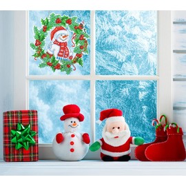 MILAIUN 5D DIY Diamond Painting Christmas Wreath, DIY Dot Drill Diamond Painting Christmas Decoration Wreath Kits, Door Wreaths, for Wall, Window and Entrance Hom