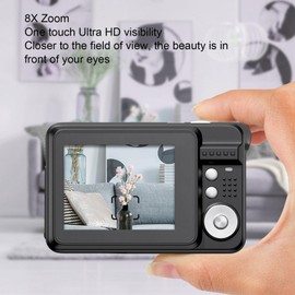 Pocket Digital Camera 2.7inch TFT Screen - 48MP 4K Compact Point and Shoot Camera, 8X Zoom Auto Focus & Face Beauty & Multi Color Small Video Camera for Kids Teens Girls Boys
