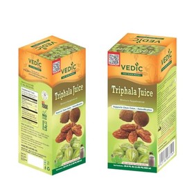 Vedic Juices, Triphala Juice, Herbal Triphala Juice - 33.8oz, Ideal for Daily Use, Pack of 2, 1 Litre