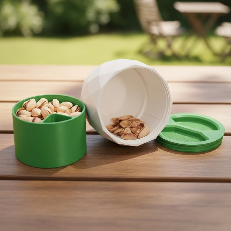 DSSWEN Stylish Pistachio & Sunflower Seed Cup with Lid -