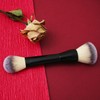 Double Ended Foundation Brush Makeup Concealer Brushes 2-in-1(Brown)