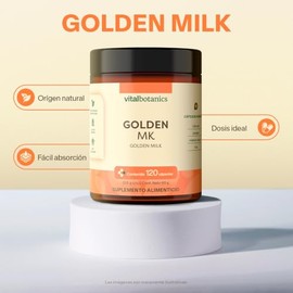 Vital Botanics Golden Milk Cúrcuma, Pimienta Negra y Aceite de Coco