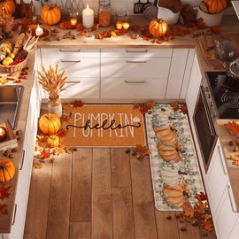 Artoid Mode Tapetes de Cocina eucalipto otoño Juego de 2 43x73 + 43x118 cm