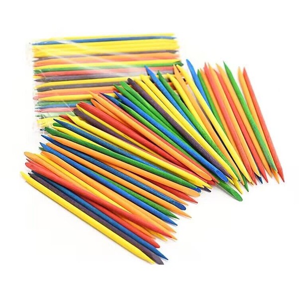 zalati Cuticle Pusher 100 Pieces Cuticle Remover Double Tip Wooden