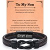 EPVID Son Gifts, Leather Bracelet for Son from Mum Dad,