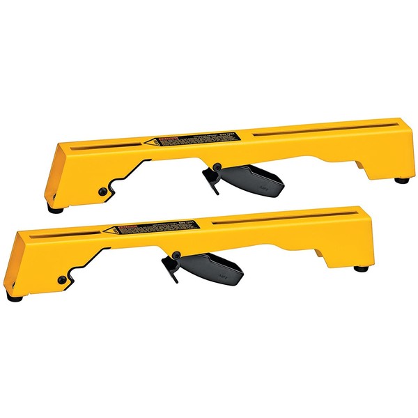 DEWALT Miter Saw Mounting Brackets, 2 Pack, 12 inch Blade Length, Retractable Clamps (DW7231),Yellow