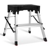 Mesjaedr Two Step Ladder, Folding Aluminum Step Stool with Wide