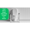 Essential Medical Supply Height Adjustable Standing Toilet Safety Rail -