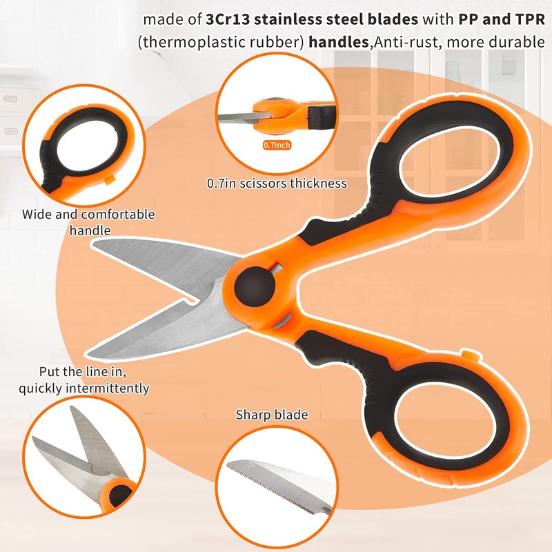 Honoson 2 Pcs 5.7" Fishing Scissors Braided Line Cutters Fishing