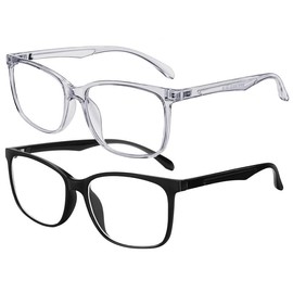 Blue Light Glasses Men Blue Light Blocking Women Anti UV Ray Computer Gaming Glasses, Blue Blockers Glasses for Women/Men Color Tinted:_Black+grey