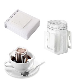 100PCS Portable Coffee Filter Paper Bags Hanging Ear Drip Coffee Single Drinker Bags Disposable Drip Coffee Filter Bags are suitable for home, office, travel and camping.