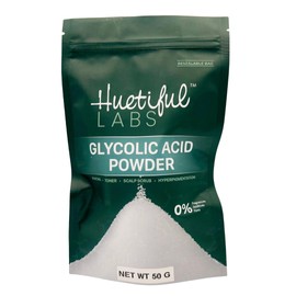 HuetifulLabs Glycolic Acid Powder, 50G, Helps Reduce Fine Lines, Age Spots and Hyperpigmentation (1.7 Ounces / 50 Grams)