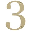 Distinctions by Hillman 843153 4-Inch Flush-Mount Polished Brass House Number