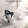 12 Pack Clear Shoe Slots Organizer - Adjustable Height 3.7''to