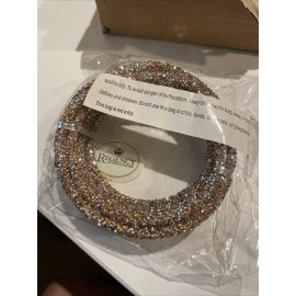 Regency International NEW! Pink Champagne Rose Gold 10' Wired Micro Beaded Roping Garland Tinsel