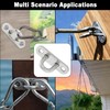 15-Pack 304 Stainless Steel Pad Eye Plate Hooks