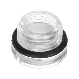 QUARKZMAN Air Compressor Oil Sight Glass M16 x 1.5 mm Male Thread Liquid Level Indicator Plastic Round Head Oil Display Window with O-Ring for Air Compressor Connections