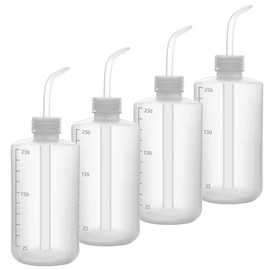 JESSTOLO JESSTOLO Plastic Washing Bottle, Pack of 3 Splash Bottles, Laboratory Bottles, Wash Bottles, 250 ml, Plants Water Flower of Fresh Bottles, Transparent Squeeze Bottles, Washing