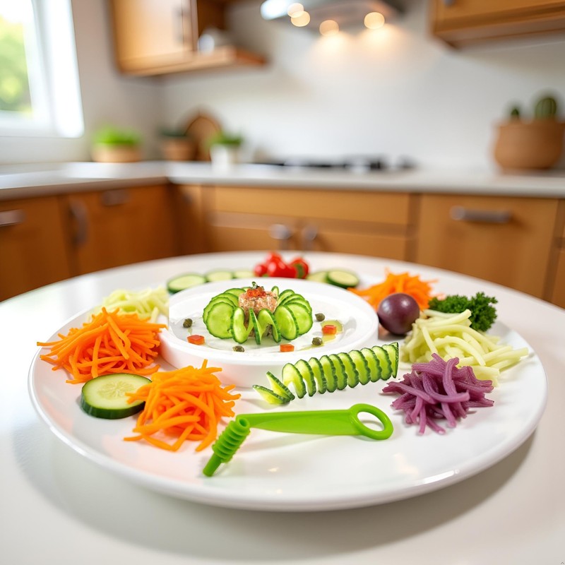 Green Spiral Slicer Portable Cucumber Potato Carrot Slicer Cutter Manual