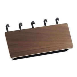 Tnfeeon Soporte para Llaves, Soporte para Llaves Montado en la Pared, Multifunción, 5 Ganchos para Dormitorio (Color Nogal)(Tnfeeon8wveqgogx6-12)