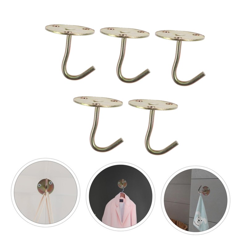 CIYODO 5pcs Multiuse Iron Ceiling Hooks Sturdy Household Ceiling Hooks