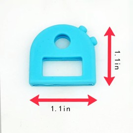 Key Caps Tags - Stretchy All-in-One Cover & Tags - One Size Fits Most Keys - 8 Pack Multicolor - Includes Blank and Printed Labels