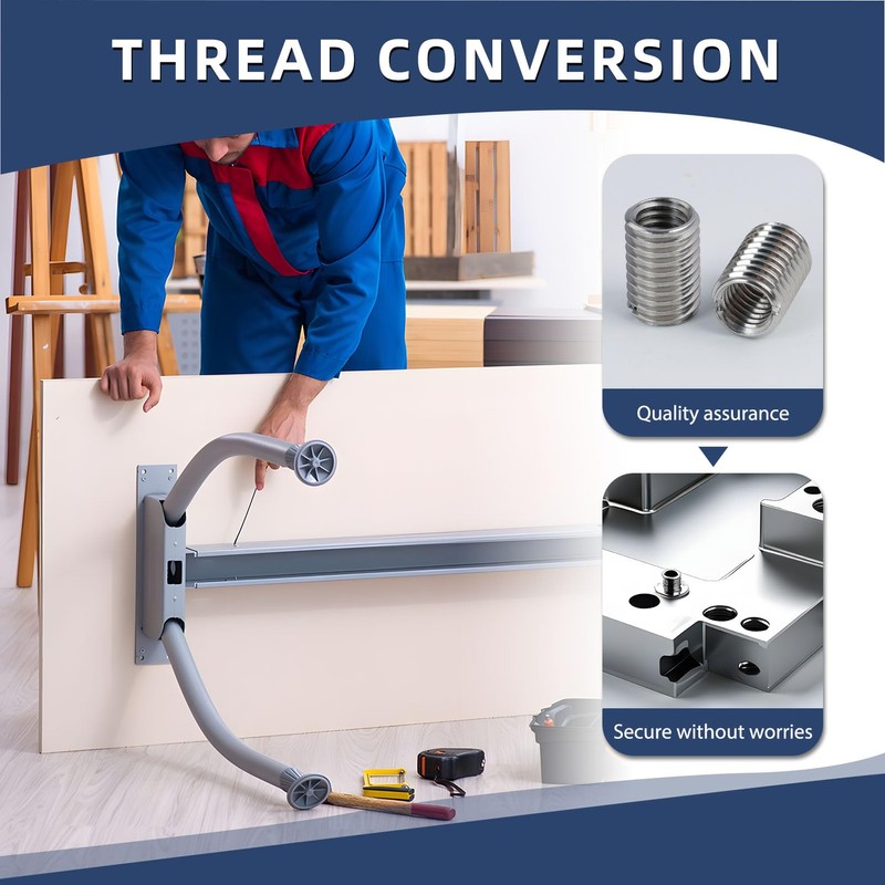 15 Pieces Threaded Insert M10 to M8.15 mm, Stainless Steel