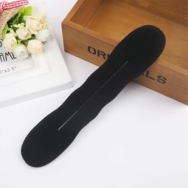 NJCXOLA Pack of 4 Hair Bun Maker and 4 Pieces Bun Net, Bun Maker, Bun Maker, Magic Hair, Hair Bun Maker, Hair Styling Doughnut Bun Roller, Curler for Weddings, Sponge Clips Hairpin, black