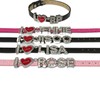 I Love Wristband Slider Crystal Rhinestone Letters - Light Pink