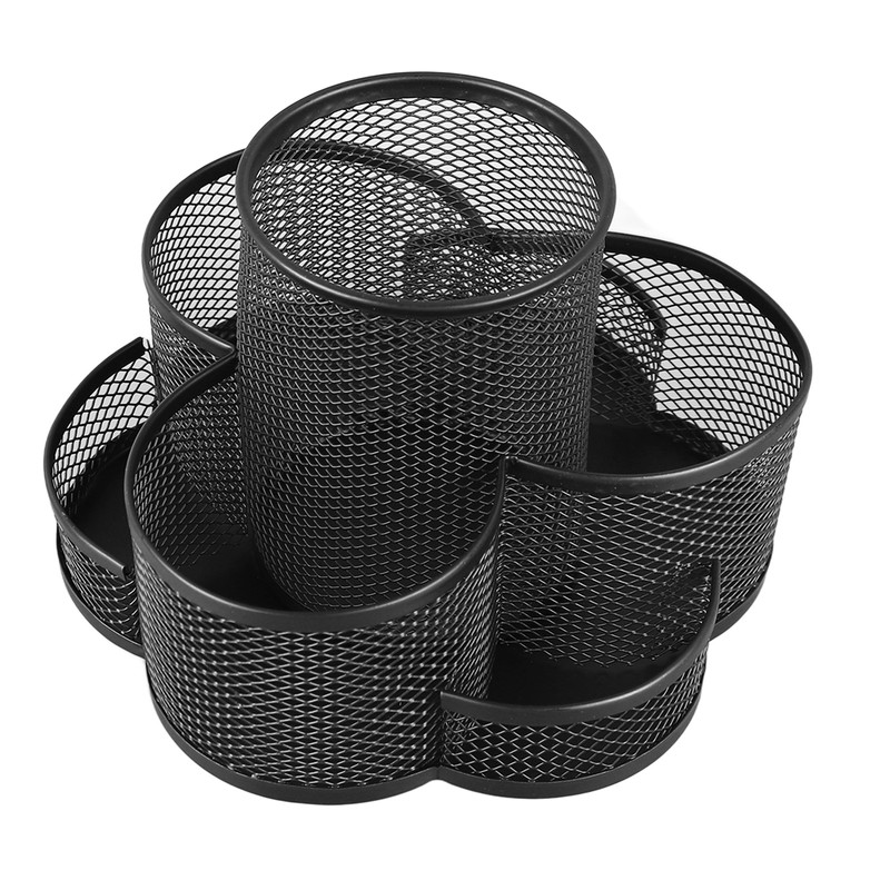 Mesh Desk Organizer 7 Compartments 360 Degree Rotating Multifunctional Pen