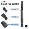 sourcing map 2pcs Combination Drill and Tap Bits Metric M6