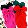 Atoden Hair Bows Silky Satin Bows for Hair Ribbons 4Pcs