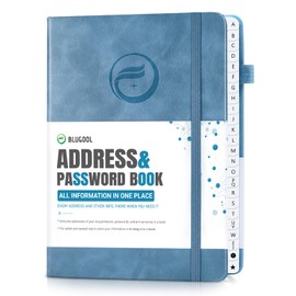 Address Book with Alphabetical Tabs, Large Hardcover Password Book, Address Organizer Keep Track of Phone Numbers, Special Days, Birthdays, Anniversaries and Notes(7″x 10″, Blue Grey)