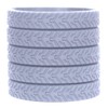 5 Gray Tire Tread Silicone Wristbands