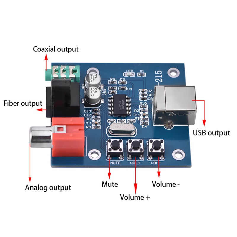 PCM2704 USB DAC to S/PDIF HiFi Sound Card Decoder Board
