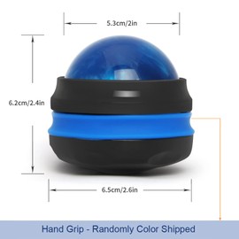 Coolrunner Massage Ball, Manual Roller Massager, Handheld Self Massage Therapy and Relax Full Body Tools for Sore Muscles, Shoulders, Neck, Arms, Legs, Back, Foot, Body (Blue)
