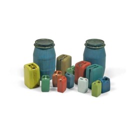 Vallejo VALSC211 Moderne Plastikfässer 2, 10 Stück Plastic Model kit, Various, Escala 1/35