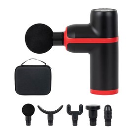 Body Sculpture TKS12HM015 Core Trainer, 0.2 inch (6 mm) Vibration, 4 Vibration Modes, 5 Different Attachments, Quiet, Myofascial Release, Compact, Black, Red
