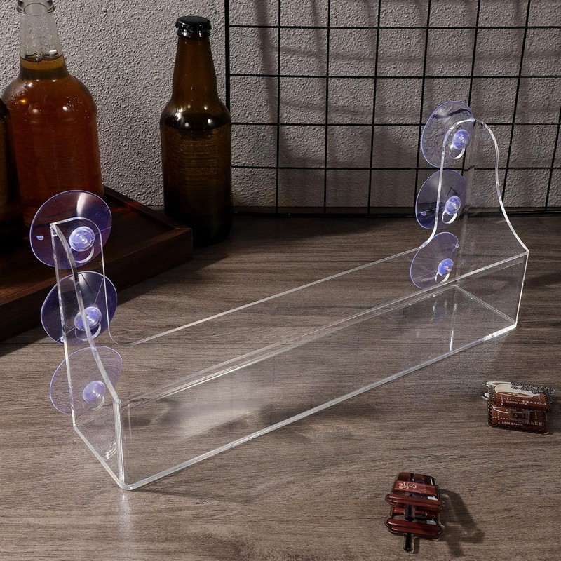 Suction Cup Refrigerator Rack Organizer Acrylic Refrigerator Storage Shelf for