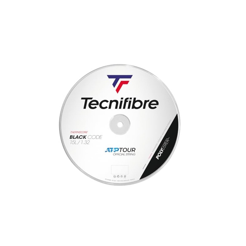 Tecnifibre Unisex - Adult Roll 200M Black Code 1.32 Tennis