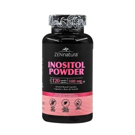 ZEN NATURA Inositol 500 mg 120 Cápsulas, a Base de Inositol, Libre de Gluten y Sin Aditivos, Apoyo al Bienestar Integral