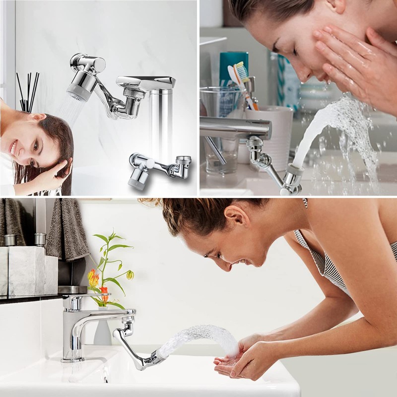 Faucet Shower, Kitchen Shower Head, Nozzle, Water Extension, 1080 Degree