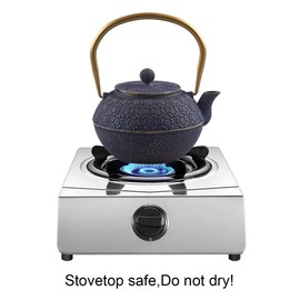 SECHUDO Cast Iron Teapot Tea Kettle pot for Stovetop Safe Coated with Enameled Interior,Japanese Cast Iron teapot with Stainless Steel Infuser (33.8oz/CIT002)