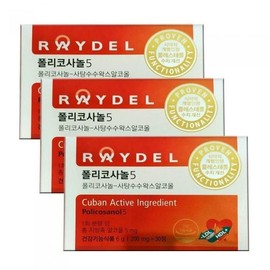 Reydel Policosanol 5 30 tablets 200mg 3 units Cuban raw materials genuine dn / 레이델 폴리코사놀5 30정 200mg 3개 쿠바산원료 정품 dn